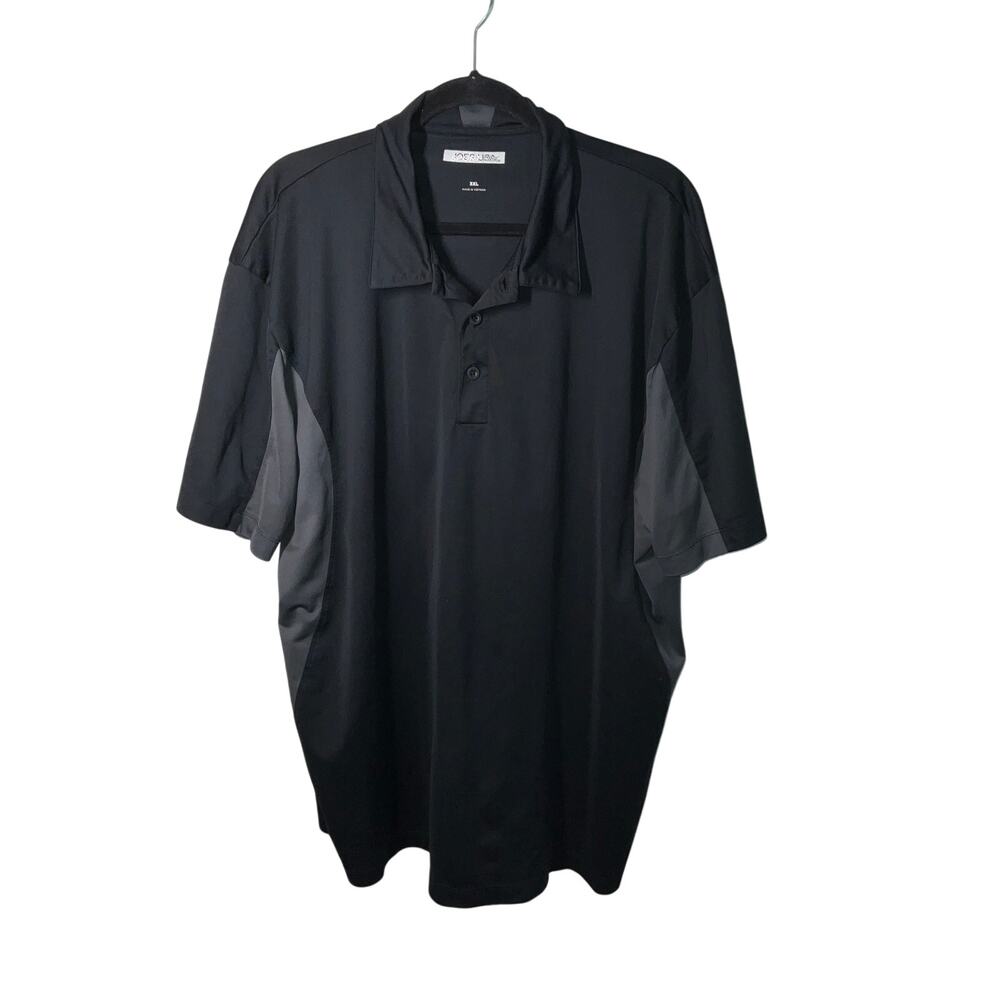 Joes USA Sport Tek Black And Grey Short Sleeve Polo Shirt Size 3XL